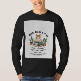 Ler, Relaxar & Ronronar Camiseta de Gato Lendo | A