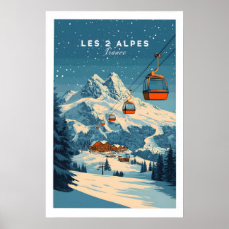 Les 2 Alpes Impressão de Esqui 1