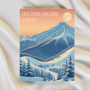 Les 3 três Vales França cartão postal de férias de
