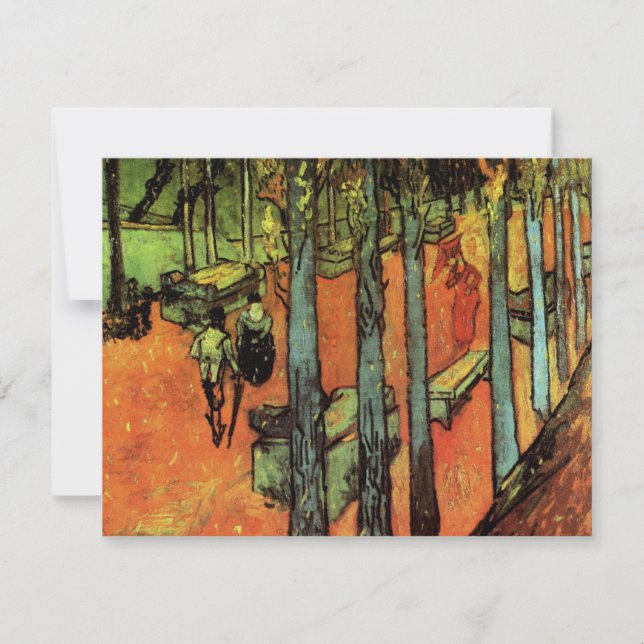 Les Alyscamps, Folhas de Outono por Vincent van Go (Frente)