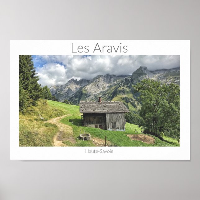 Les Aravis - Haute-Savoie, Poster francês dos Alpe (Frente)