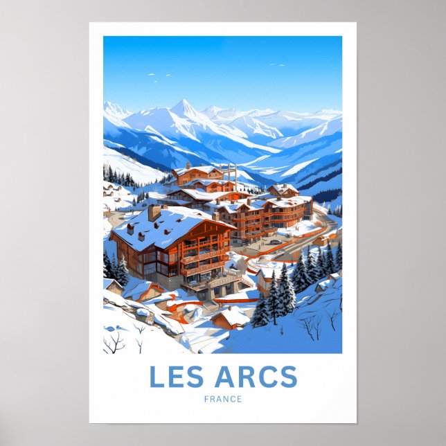 Les Arcs France Viagem Impressão (Frente)