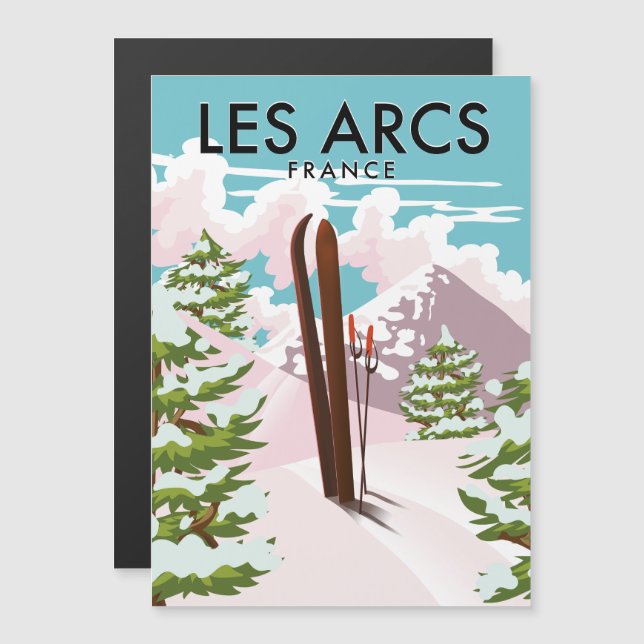 Les Arcs France viagem ski (Frente/Verso)