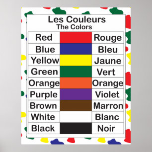 Les Couleurs Poster