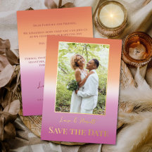 Lesbian Wedding Photo Pride Flag Gradient Gold