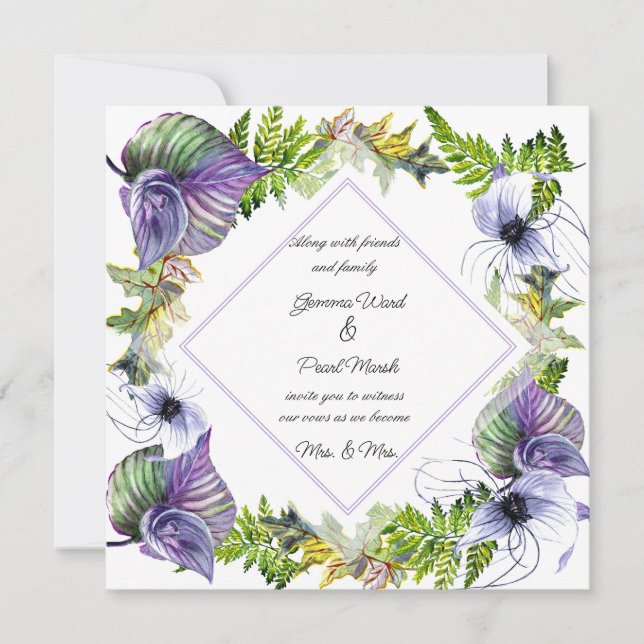 Lésbicas - Purple Clematis e Folhas (Frente)