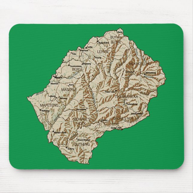 Lesoto Map Mousepad (Frente)