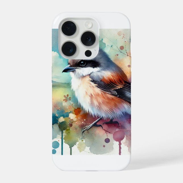 Lesser Grey Shrike 010824AREF131 - Watercolor (Verso)