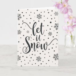 Let It Snow Calligraphy de Natal | Cartão de Boas 