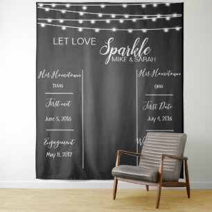 Let love sparkle foto banner de cabine Tapeçaria