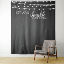 Let love sparkle foto banner de estande Tapeçaria