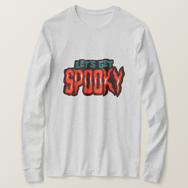 Let’s Get Spooky Halloween Typography T-Shirt  (Frente do Design)