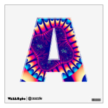 Letra A Decada da Flor do Mar de Coral Personaliza