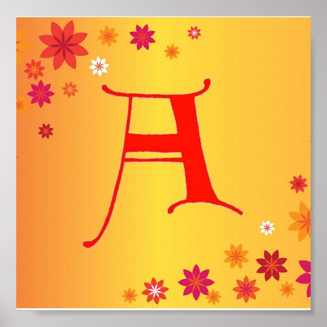 Letra A Poster (Frente)