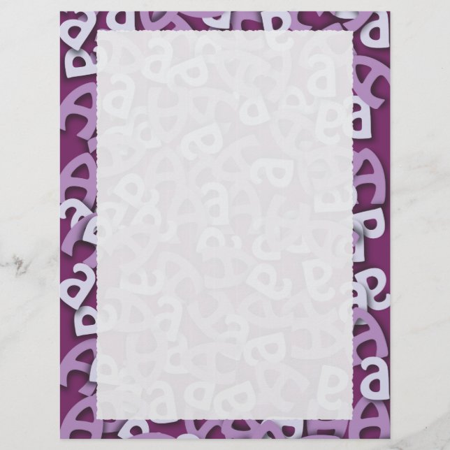 Letra A Roxa (Frente)