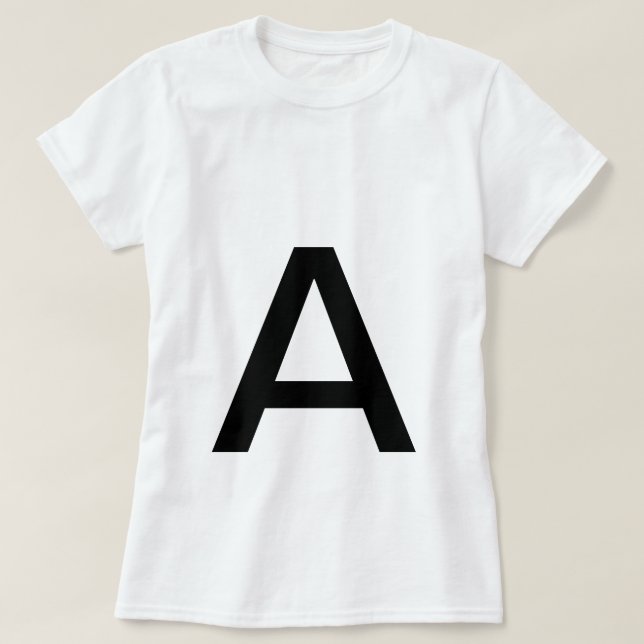 letra "A" T-Shirt (Frente do Design)