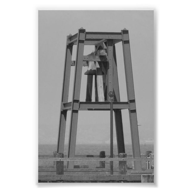 Letra alfabética Fotografia A6 Preta e Branco 4x6 (Frente)