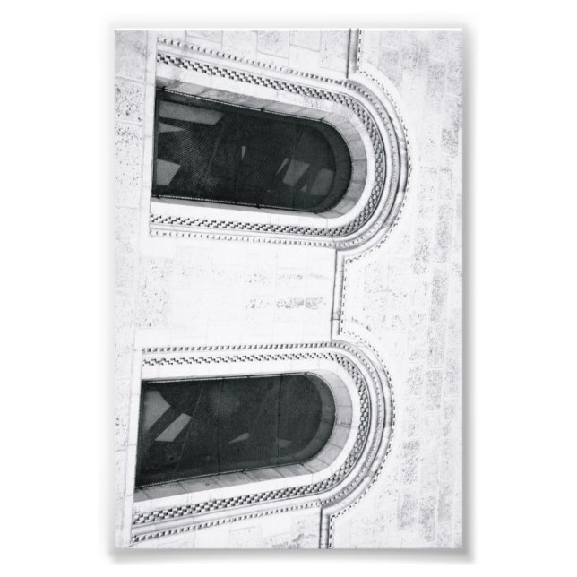 Letra alfabética Fotografia B1 Preta e Branca 4x6 (Frente)