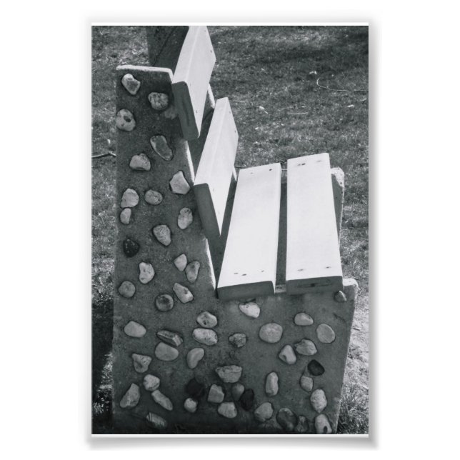 Letra alfabética Fotografia L1 Preto e Branco 4x6 (Frente)