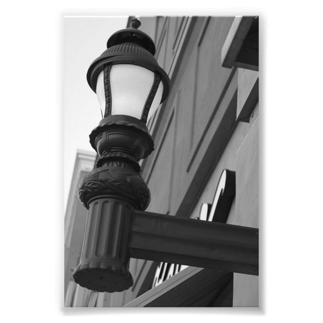 Letra alfabética Fotografia L8 Preto e Branco 4x6 (Frente)