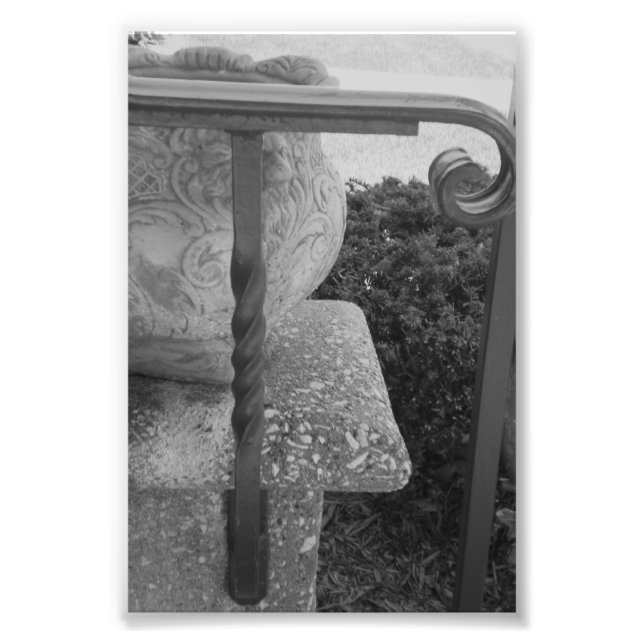 Letra alfabética Fotografia T1 Preto e Branco 4x6 (Frente)