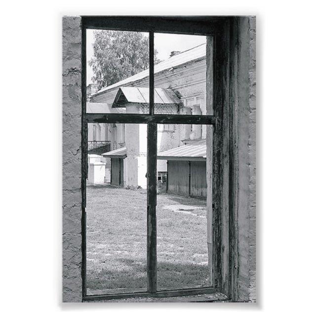 Letra alfabética Fotografia T7 Preta e Branca 4x6 (Frente)