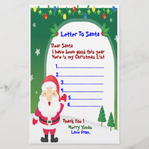 LETRA AO PAPAI NOEL STATIONERY.