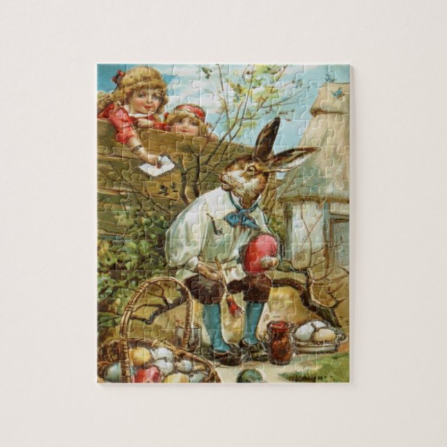 Letra ao quebra-cabeça do coelhinho da Páscoa (Vertical)