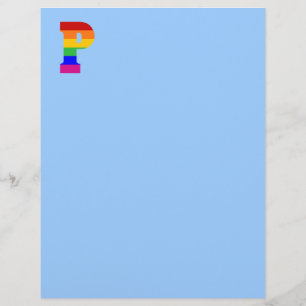 Letra arco-íris P