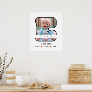 Letra Baby E Personalizada Com Limite - Poster