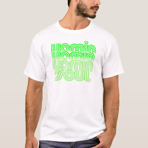 Letra branca básica do verde do t-shirt da alma d