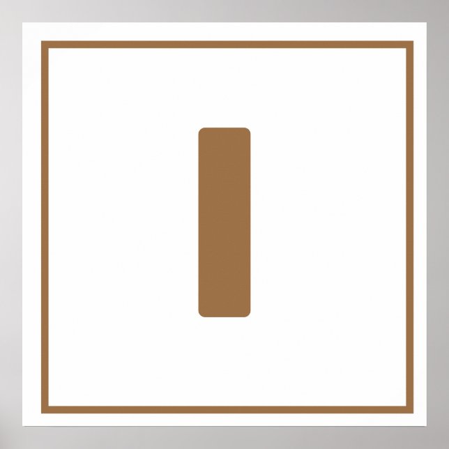 Letra castanha I Poster (Frente)