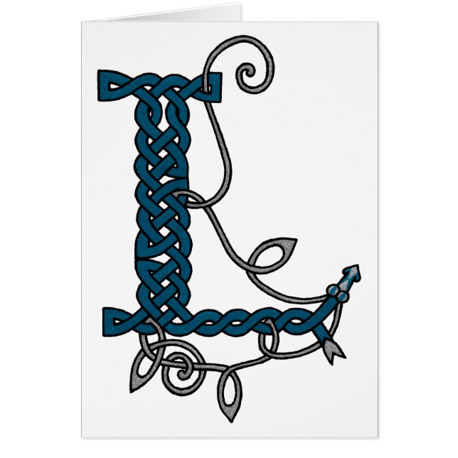 Letra celta L cartão (Frente)