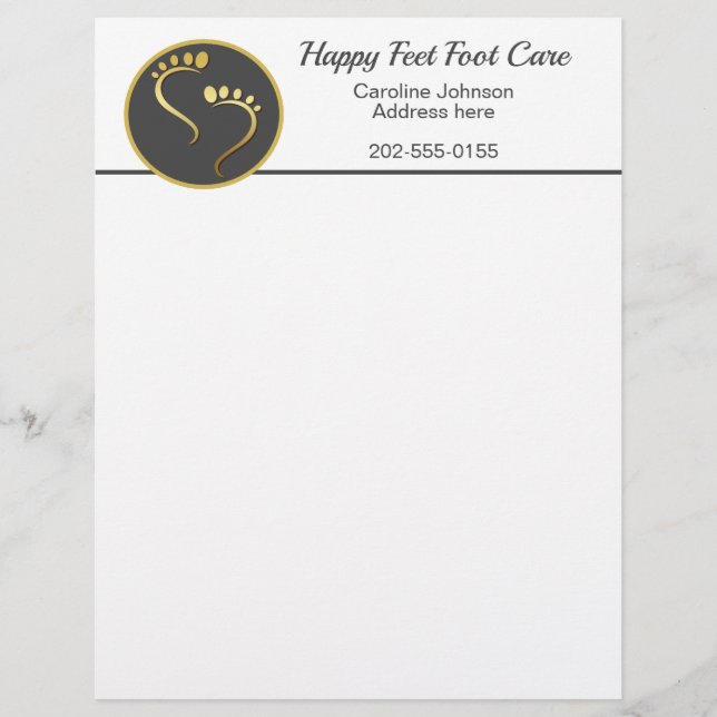 Letra Chiropodista Podiatrist Pedicure Foot Care (Frente)