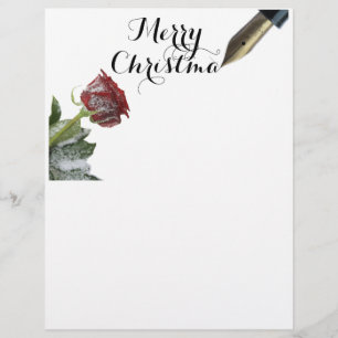 Letra cor-de-rosa do Feliz Natal da neve
