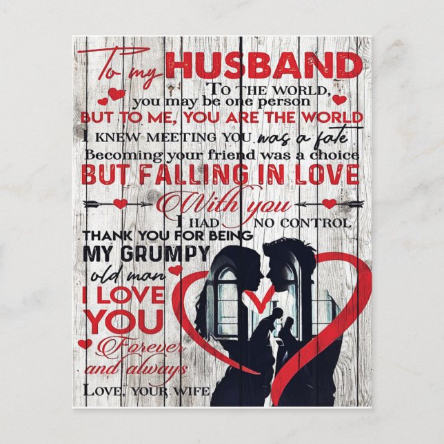 Letra Cute para Marido | Ao Meu Marido Presente (Frente)