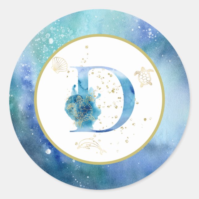 *~* LETRA D - Adesivo de envelopes náuticos de pra (Frente)