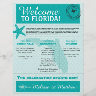 Letra da boa vinda do casamento de Florida da