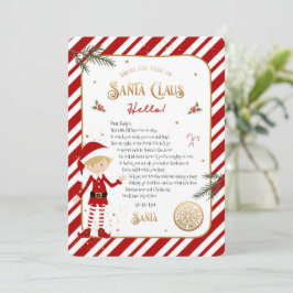 Letra de boas-vindas da primeira vez em Elf chegan