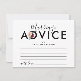 Letra de Flor | Cartões de Casamento Maroon