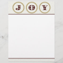 Letra de Natal JOY/Papel de Carta de Natal