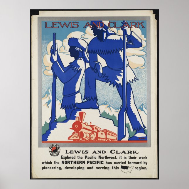 Letra de Poster de anúncio Lewis e Clark (Frente)