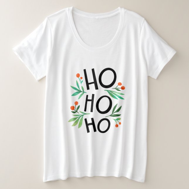 Letra decorativa de Natal com t-Shirts ho ho (Frente do Design)