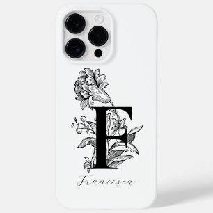 Letra F de Monograma Floral Botânico Nome