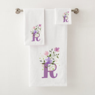 Letra inicial R Plus Conjunto de toalhas de Design