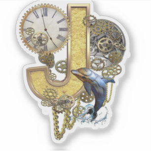 Letra J Aniversário do adesivo de personalização