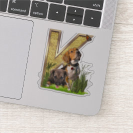 Letra K Aniversário do adesivo de personalização