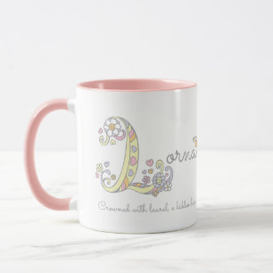Letra L caneca conhecida de Lorna do monograma do