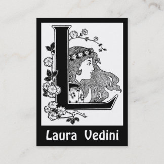 Letra L cartão de visita do monograma