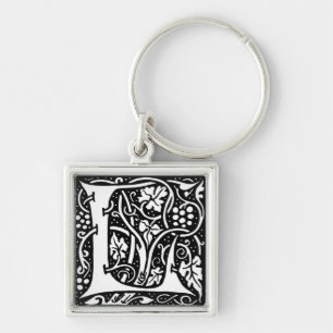 Letra 'L' William Morris Design - Chaveiro